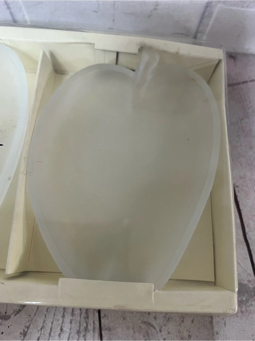 PIER 1 ONE Frosted Glass Apple Dishes Set of (3) 5